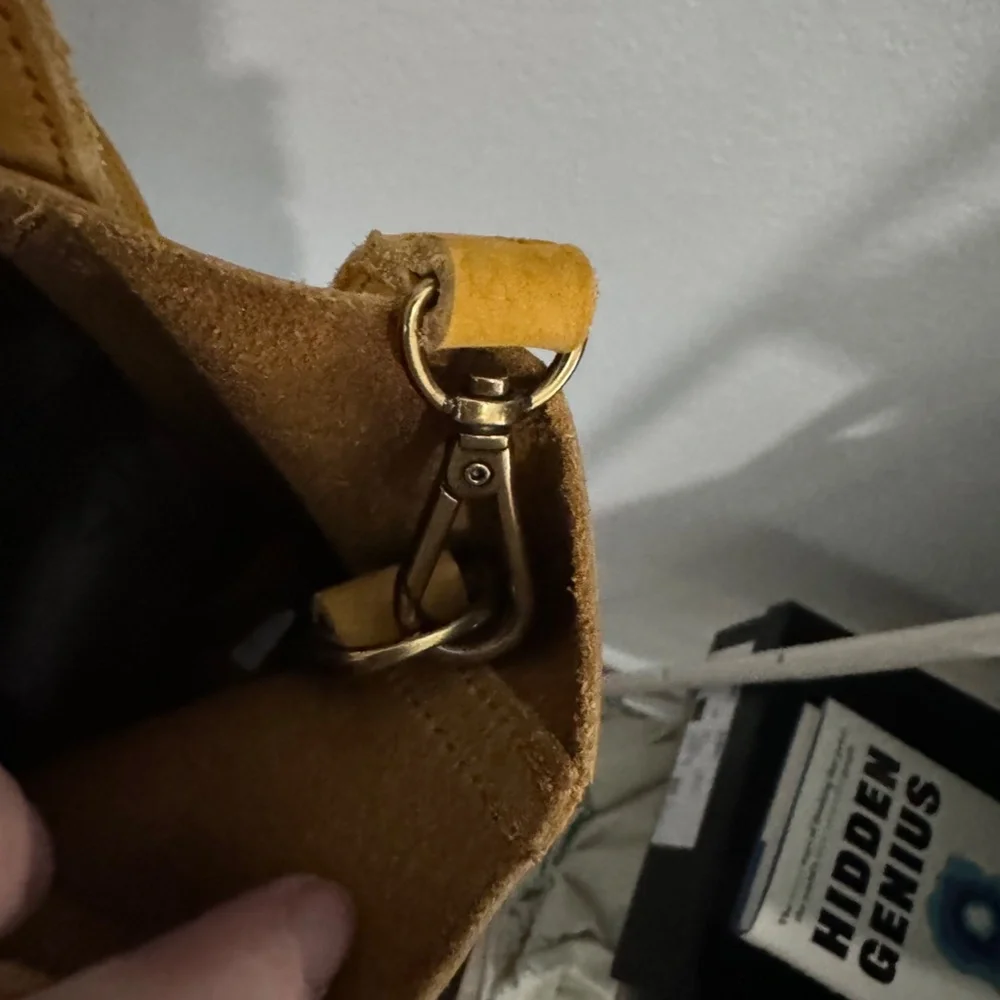 Madewell Transport Tote Mustard Suede Medium